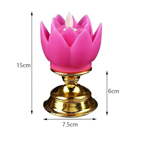 Led Candles Lotus Flower Shaped Dancing Flame Flickering Led Tealight Lights